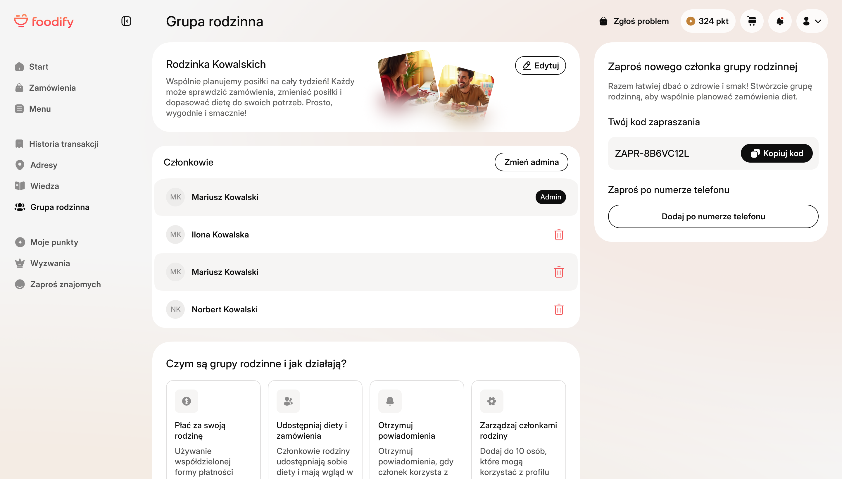 Foodify screen